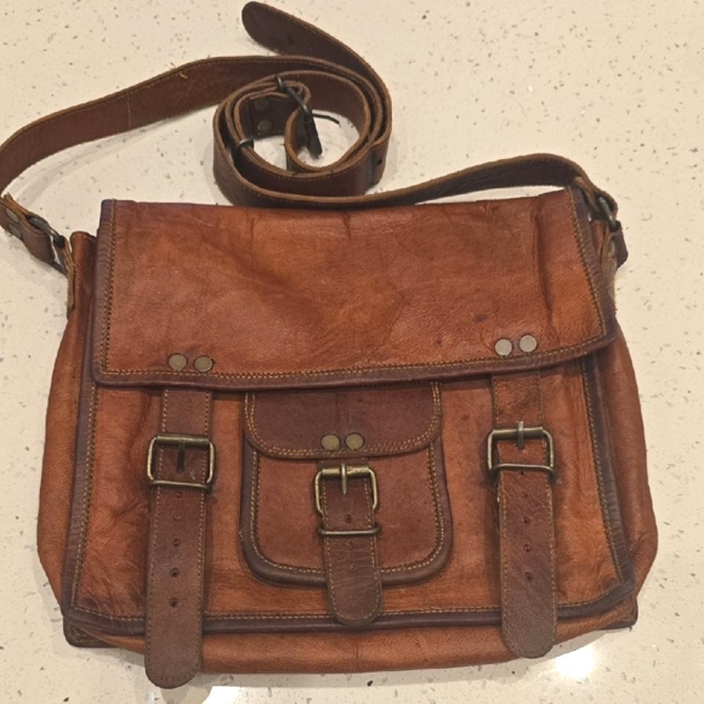 Komal's Passion Leather Crossbody Messenger Bag